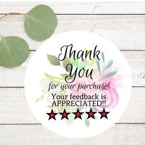 Thank You 2" Round Labels 200 Count